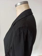 Cargar imagen en el visor de la galería, 1930s 1940s - Stunning Black Silk Bolero Dress - W34 (88cm)