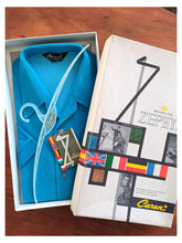 Load image into Gallery viewer, 1960s - CAREN, Spain - Deadstock Blue Shirt with Box - Sz M/L