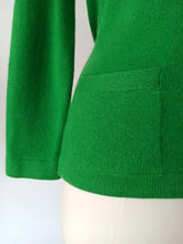 Load image into Gallery viewer, 1950s 1960s - BALLANTYNE, Scotland - Green Thick Cashmere Cardigan