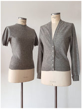 Load image into Gallery viewer, 1950s - PRINGLE, Scotland - Grey Cashmere Twin Set