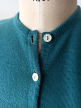 Load image into Gallery viewer, 1950s - LILLY WHITES - HAWICK, Scotland - Petrol Cashmere Twin Set