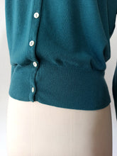 Load image into Gallery viewer, 1950s - LILLY WHITES - HAWICK, Scotland - Petrol Cashmere Twin Set