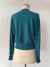 Load image into Gallery viewer, 1950s - LILLY WHITES - HAWICK, Scotland - Petrol Cashmere Twin Set