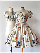 Load image into Gallery viewer, 1950s - ADELINE, Chambery-Paris - Outstanding Novelty Bolero Dress - W27 (68cm)