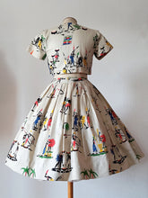 Load image into Gallery viewer, 1950s - ADELINE, Chambery-Paris - Outstanding Novelty Bolero Dress - W27 (68cm)