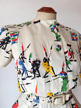 Load image into Gallery viewer, 1950s - ADELINE, Chambery-Paris - Outstanding Novelty Bolero Dress - W27 (68cm)