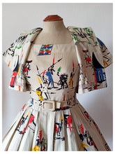 Load image into Gallery viewer, 1950s - ADELINE, Chambery-Paris - Outstanding Novelty Bolero Dress - W27 (68cm)