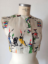 Load image into Gallery viewer, 1950s - ADELINE, Chambery-Paris - Outstanding Novelty Bolero Dress - W27 (68cm)