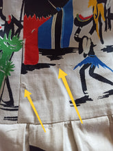 Load image into Gallery viewer, 1950s - ADELINE, Chambery-Paris - Outstanding Novelty Bolero Dress - W27 (68cm)