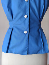 Charger l'image dans la galerie, 1940s 1950s - EXCELLENCE, Paris - Boussac Cotton Blouse - Sz 40