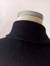 Load image into Gallery viewer, 1950s - CASTAÑER, Spain - Deadstock Black Wool Cardigan - Sz 3