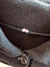 Load image into Gallery viewer, 1950s - CASTAÑER, Spain - Deadstock Black Wool Cardigan - Sz 3
