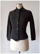 Load image into Gallery viewer, 1950s - CASTAÑER, Spain - Deadstock Grey Wool Cardigan - Sz 2