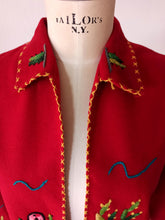 Load image into Gallery viewer, 1940s 1950s - GUILLERMO GUEVARA, Mexico - Red Souvenir Jacket - Sz. XS/S