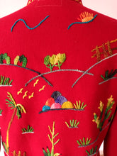 Load image into Gallery viewer, 1940s 1950s - GUILLERMO GUEVARA, Mexico - Red Souvenir Jacket - Sz. XS/S