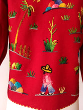 Load image into Gallery viewer, 1940s 1950s - GUILLERMO GUEVARA, Mexico - Red Souvenir Jacket - Sz. XS/S