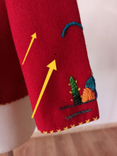 Load image into Gallery viewer, 1940s 1950s - GUILLERMO GUEVARA, Mexico - Red Souvenir Jacket - Sz. XS/S