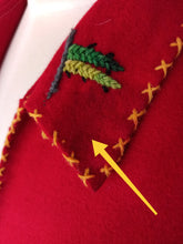 Load image into Gallery viewer, 1940s 1950s - GUILLERMO GUEVARA, Mexico - Red Souvenir Jacket - Sz. XS/S