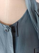 Load image into Gallery viewer, 1950s - Stunning Teal Rayon Silk Dress - W35 (88cm)