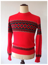 Charger l'image dans la galerie, 1950s - PILGRIM, USA - Red Orlon Men's Sweater - Sz Medium