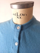 Charger l'image dans la galerie, 1950s - LYLE & SCOTT, Scotland - Adorable Blue Cashmere Cardigan