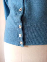 Charger l'image dans la galerie, 1950s - LYLE & SCOTT, Scotland - Adorable Blue Cashmere Cardigan