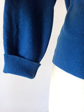 Load image into Gallery viewer, 1950s 1960s - BALLANTYNE, Scotland - Petrol Blue Cashmere Cardigan