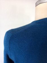 Load image into Gallery viewer, 1950s 1960s - BALLANTYNE, Scotland - Petrol Blue Cashmere Cardigan
