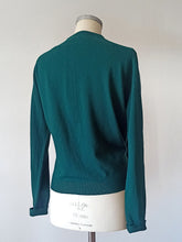 Charger l'image dans la galerie, 1950s 1960s - PRINGLE, Scotland - Bottle Green Lambswool Cardigan