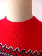 Charger l'image dans la galerie, 1950s - PILGRIM, USA - Red Orlon Men's Sweater - Sz Medium