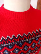 Charger l'image dans la galerie, 1950s - PILGRIM, USA - Red Orlon Men's Sweater - Sz Medium