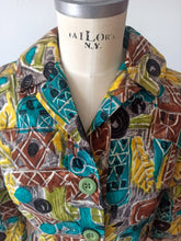 Load image into Gallery viewer, 1950s - Fabulous Novelty Print Cotton Top - Sz 44