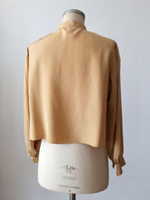 Charger l'image dans la galerie, 1940s - Exquisite Bronze Silk Blouse