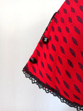 Laden Sie das Bild in den Galerie-Viewer, 1950s - LYNBROOK, USA - Stunning Red Cotton Dress - W27.5 (70cm)