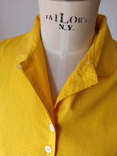 Charger l'image dans la galerie, 1950s - MCD, France - Stunning Yellow Cotton Blouse - Sz 44