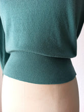 Cargar imagen en el visor de la galería, 1950s - BALLANTYNE, Scotland - Turquoise Cashmere Sweater