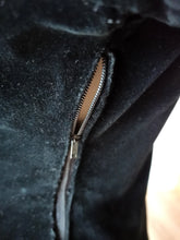 Load image into Gallery viewer, 1940s - Stunning Black Beaded Velvet Peplum Dress - W30 (76cm)