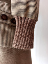 Cargar imagen en el visor de la galería, 1940s - Fabulous Striped Jersey Wool Dress - W29 (74cm)