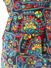 Cargar imagen en el visor de la galería, 1940s - PARIS - Gorgeous Colorful Rayon Dress - W30 (76cm)