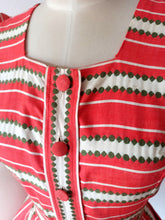 Cargar imagen en el visor de la galería, 1950s - PARIS - Delightful Cotton Bolero Dress - W26 (66cm)