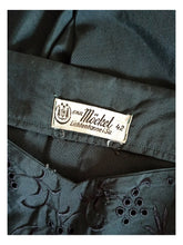 Charger l'image dans la galerie, 1950s - EMIL MÖCKEL, Germany - Stunning Black Satin Dress - W27 (68cm)