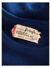 Charger l'image dans la galerie, 1950s - PRINGLE, Scotland - Gorgeous Navy Cashmere Sweater - Sz 34