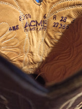 Laden Sie das Bild in den Galerie-Viewer, 1950s - ACME, USA - Gorgeous Brown Turquoise Cowgirl Boots - EU 36/US 6