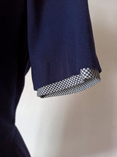 Load image into Gallery viewer, 1940s - PARIS - Stunning Blue Houndstooth Dress - W30 (76cm)