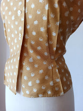Load image into Gallery viewer, 1950s - Gorgeous Golden Brown Rayon Blouse - W33 (84cm)