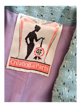 Load image into Gallery viewer, 1950s - AF, Création de Paris - Exquisite Blue Flecked Coat