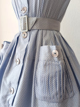 Charger l'image dans la galerie, 1950s - LE SIGNE DE PARIS - Precious Cotton Dress - W26 (66cm)