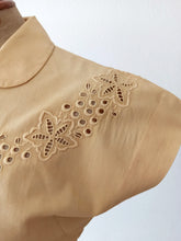 Charger l'image dans la galerie, 1940s 1950s - Adorable Buttercream Cotton Blouse - W31.5 (80cm)