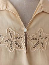 Charger l'image dans la galerie, 1940s 1950s - Adorable Buttercream Cotton Blouse - W31.5 (80cm)