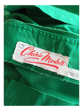 Laden Sie das Bild in den Galerie-Viewer, 1950s 1960s - CHERIE MODELL, France - Green Cotton Blouse - Sz 42
